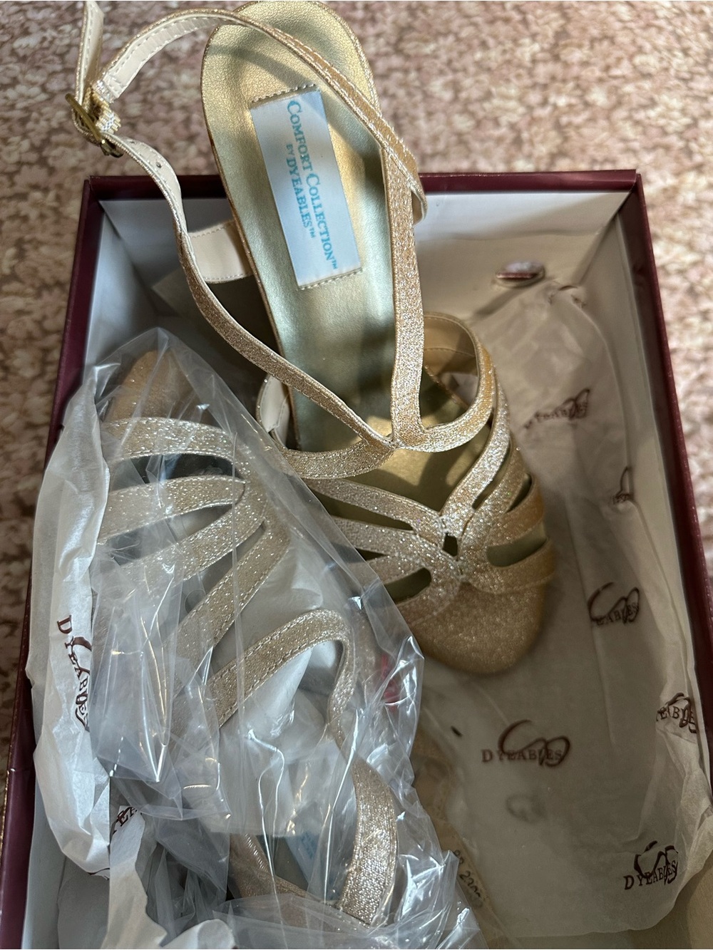 Champagne Sparkle heels size 8